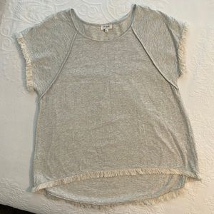 Umgee Tunics - both Large. One light gray knit. The other light tan linen.